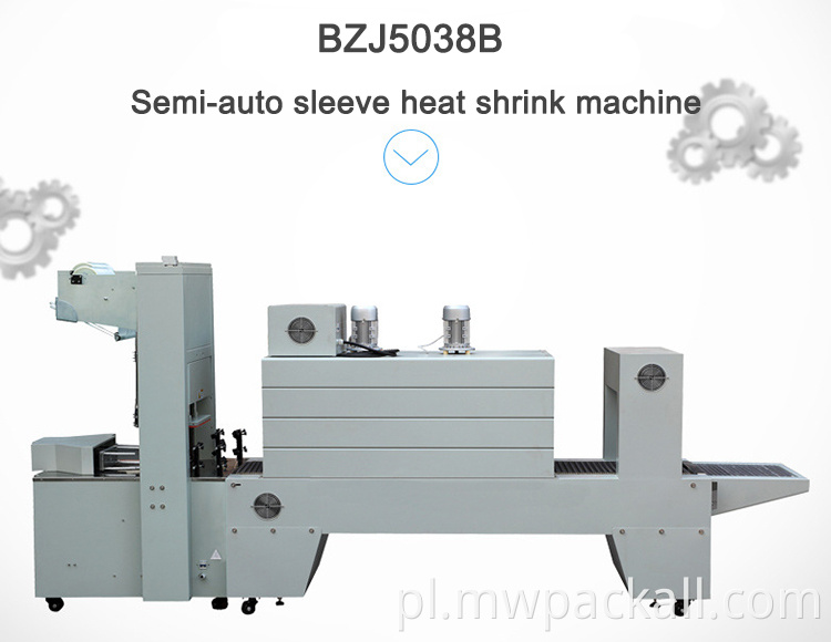 Wewnętrzne pudełko kartonowe lub półautomatyczna maszyna do pakowania w folię termokurczliwą do pakowania na gorąco